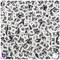 BeadTin White Opaque 6mm Cube Plastic Alpha Beads - Black Letter W (80pcs)